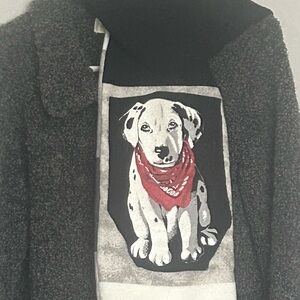 Dalmatian theme scarf flannel repurposed tee